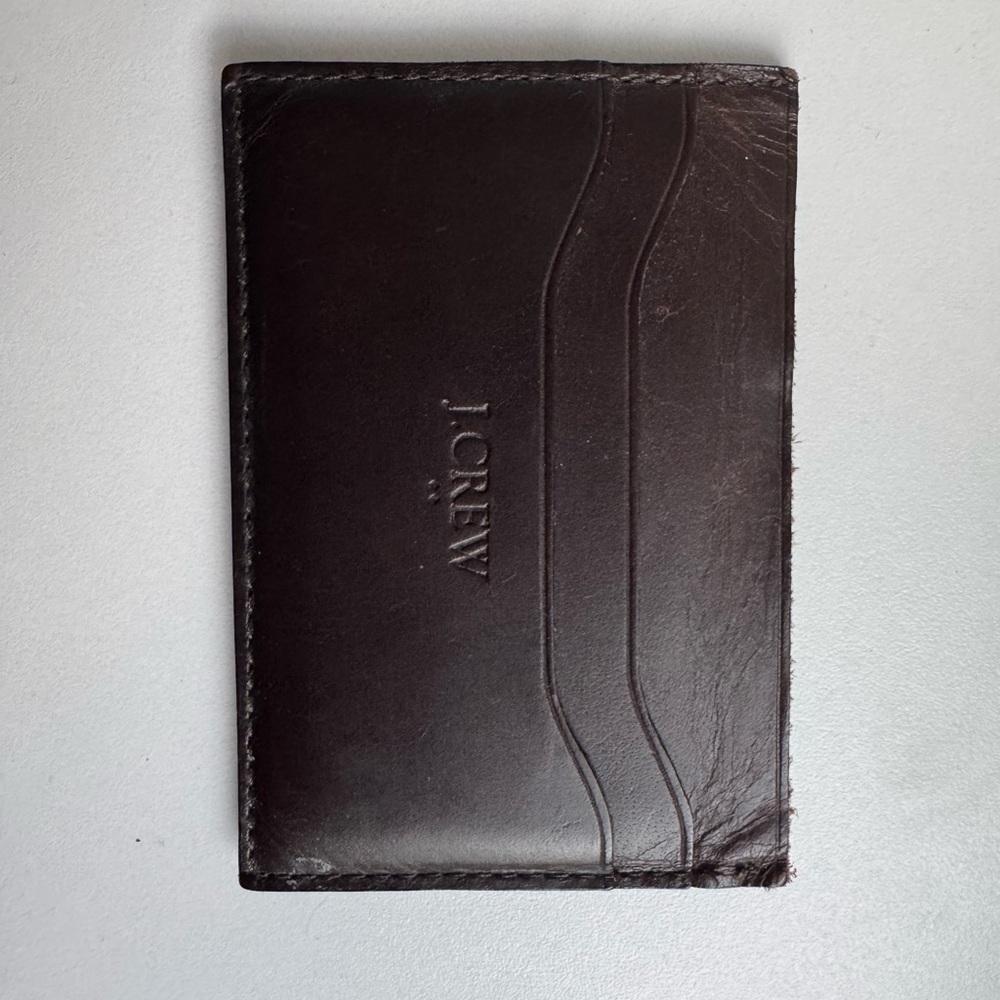 J. Crew Dark Brown Leather Card Holder